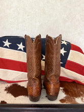 Load image into Gallery viewer, Lucchese Two Tone Ostrich Exotic Vintage Cowboy Boots