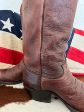 Load image into Gallery viewer, Justin Boots Brown Vintage Cowboy Boots