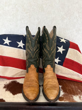 Load image into Gallery viewer, Montana Two Tone Eel Skin Exotic Vintage Cowboy Boots