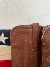 Load image into Gallery viewer, Lucchese Two Tone Ostrich Exotic Vintage Cowboy Boots