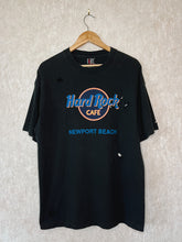 Load image into Gallery viewer, Newport Beach Distressed Black Hard Rock Cafe Tee