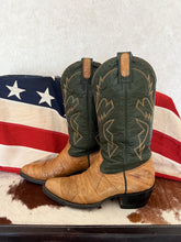 Load image into Gallery viewer, Montana Two Tone Eel Skin Exotic Vintage Cowboy Boots