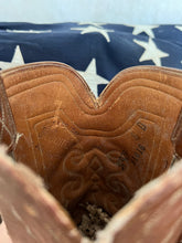 Load image into Gallery viewer, Lucchese Two Tone Ostrich Exotic Vintage Cowboy Boots