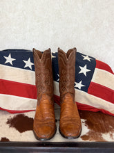 Load image into Gallery viewer, Lucchese Two Tone Ostrich Exotic Vintage Cowboy Boots