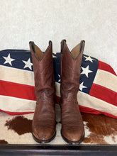 Load image into Gallery viewer, Justin Boots Brown Vintage Cowboy Boots