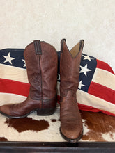 Load image into Gallery viewer, Justin Boots Brown Vintage Cowboy Boots