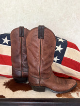 Load image into Gallery viewer, Justin Boots Brown Vintage Cowboy Boots