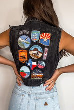 Load image into Gallery viewer, Levi's Raw Edge Crop Patched Denim Vest