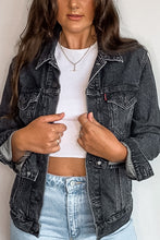 Load image into Gallery viewer, Levi's Washed Black Patched Denim Jacket