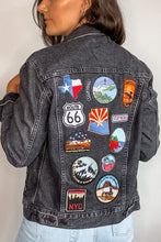 Load image into Gallery viewer, Levi's Washed Black Patched Denim Jacket