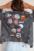 Load image into Gallery viewer, Levi's Washed Black Patched Denim Jacket