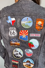 Load image into Gallery viewer, Levi's Washed Black Patched Denim Jacket