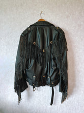Load image into Gallery viewer, Vintage Torino Fringe Biker Jacket