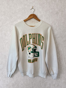 Vintage Miami Dolphins NFL White Crewneck Jumper