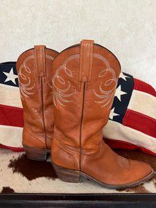 Frye Tan Leather Vintage Cowboy Boots