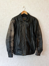 Load image into Gallery viewer, Vintage 90&#39;s Black Burnished Leather A-2 Jacket