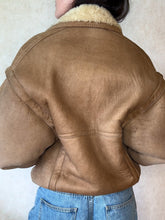 Load image into Gallery viewer, Vintage Sheepskin Aviator Jacket