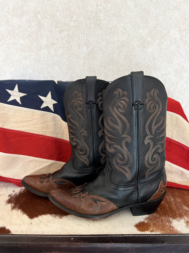 Durango Two Tone Embroidered Vintage Cowboy Boots