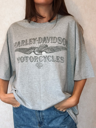 Columbus Nebraska Grey Harley Davidson Tee