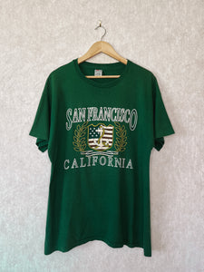 Hane's Vintage Collegiate Green San Francisco Tee