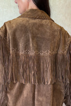 Load image into Gallery viewer, Vintage 70's Brown Suede Fringe Jacket