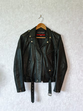 Load image into Gallery viewer, Vintage Wilsons's Black Leather Biker Jacket