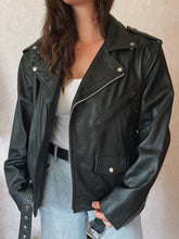 Load image into Gallery viewer, Vintage FMC Leather Biker Jacket