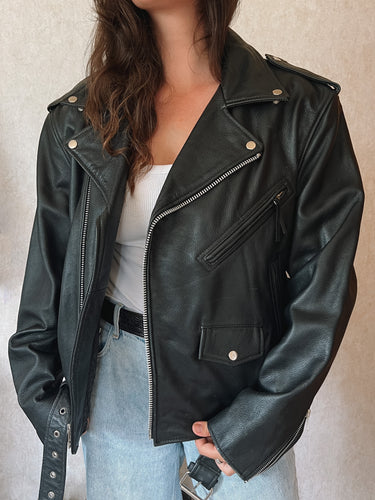 Vintage FMC Leather Biker Jacket