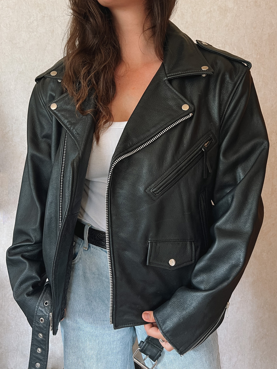 Vintage FMC Leather Biker Jacket