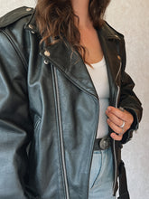 Load image into Gallery viewer, Vintage FMC Leather Biker Jacket