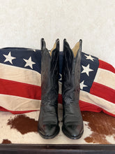 Load image into Gallery viewer, Dan Post Black Vintage Cowboy Boots