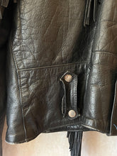 Load image into Gallery viewer, Vintage Concho Leather Fringe Jacket