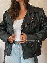 Load image into Gallery viewer, Vintage FMC Leather Biker Jacket