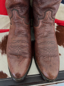 Justin Boots Brown Vintage Cowboy Boots