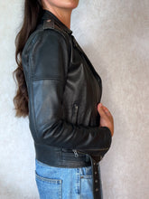Load image into Gallery viewer, Vintage Wilsons's Black Leather Biker Jacket