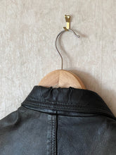 Load image into Gallery viewer, Vintage 90&#39;s Black Burnished Leather A-2 Jacket