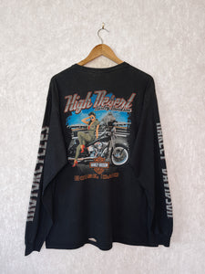 Boise Idaho Long Sleeve Washed Black Harley Davidson Tee