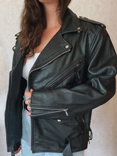 Load image into Gallery viewer, Vintage FMC Leather Biker Jacket