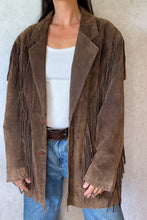 Load image into Gallery viewer, Vintage 70's Brown Suede Fringe Jacket