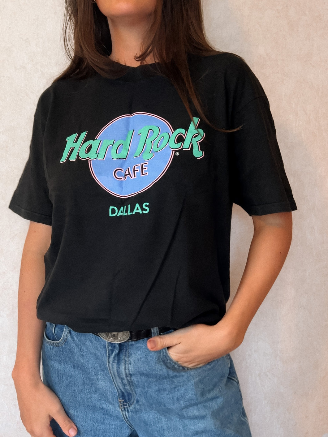 Dallas Hard Rock Cafe Washed Black Tee