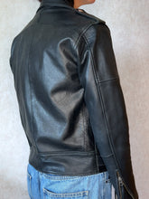 Load image into Gallery viewer, Vintage Wilsons's Black Leather Biker Jacket