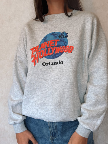 Planet Hollywood Grey Crewneck Jumper