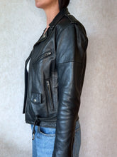 Load image into Gallery viewer, Vintage Wilsons's Black Leather Biker Jacket