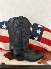 Load image into Gallery viewer, Dan Post Black Vintage Cowboy Boots