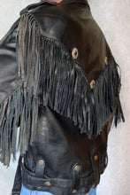 Load image into Gallery viewer, Vintage Torino Fringe Biker Jacket