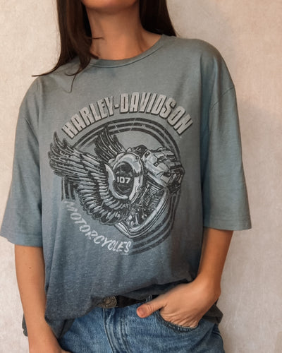 Harley Davidson Motorcycles Blue Ombre Tee