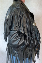 Load image into Gallery viewer, Vintage Torino Fringe Biker Jacket