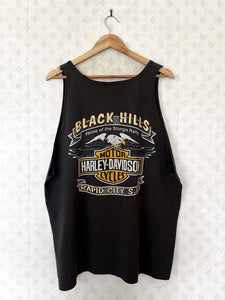 Sturgis South Dakota Washed Black Harley Davidson Tank