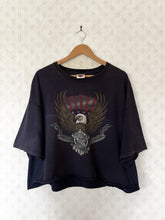 Load image into Gallery viewer, Bourbon St Harley Davidson Washed Navy Cropped Tee