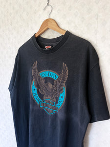 Daytona '92 Washed Black Harley Davidson Tee